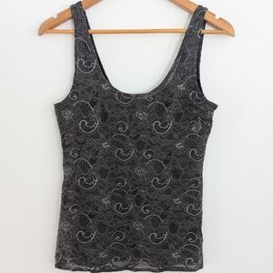 Talula Aritzia Lace Scoop Tank Camisole Grey Size Medium